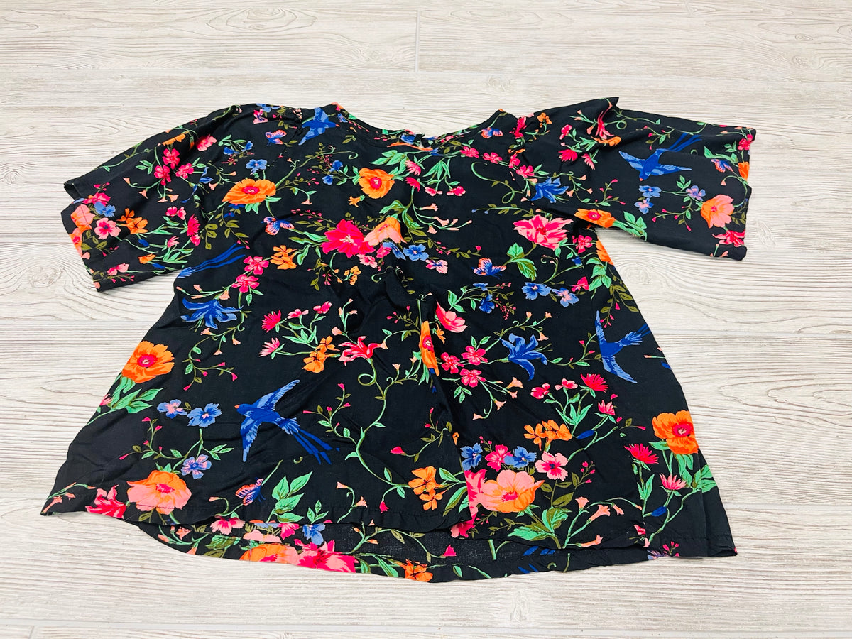 Old Navy Floral Print Short Sleeve Shirt