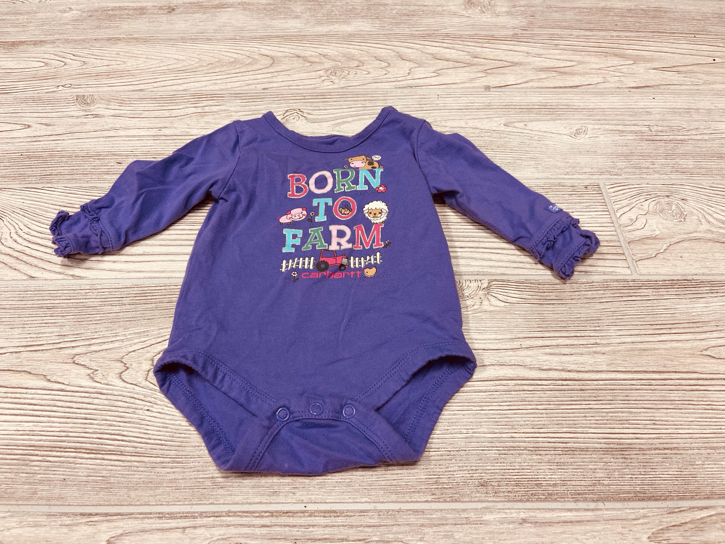 Carhartt “Born To Farm” Long Sleeve Onesie