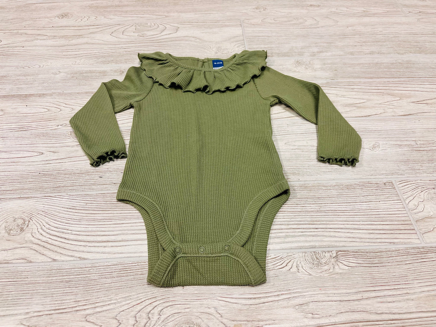 Old Navy Ruffle Neck Long Sleeve Onesie