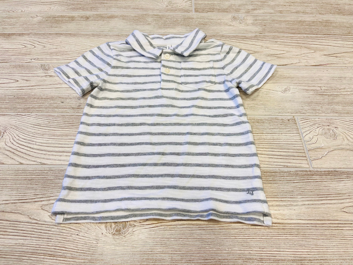 Janie And Jack Striped Short Sleeve Polo Shirt