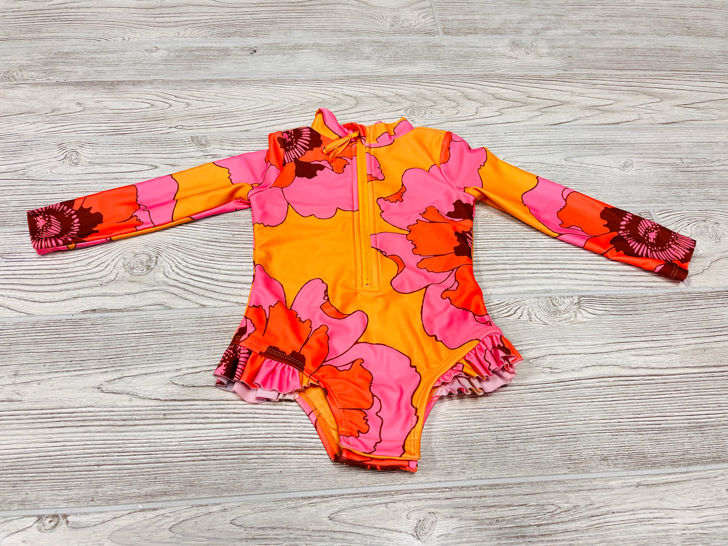 GAP Floral Print Rashguard Swimsuit
