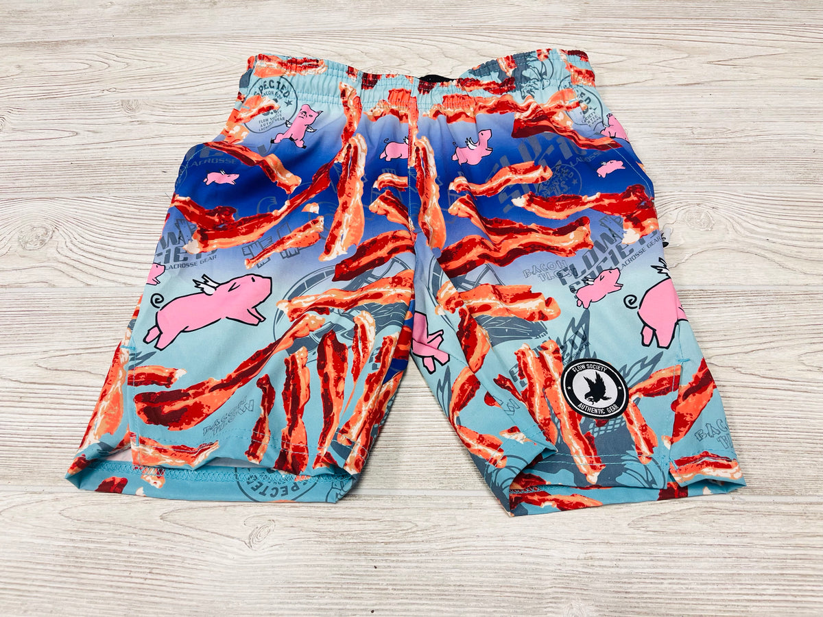 Flow Society Bacon Print Lacrosse Gear Shorts