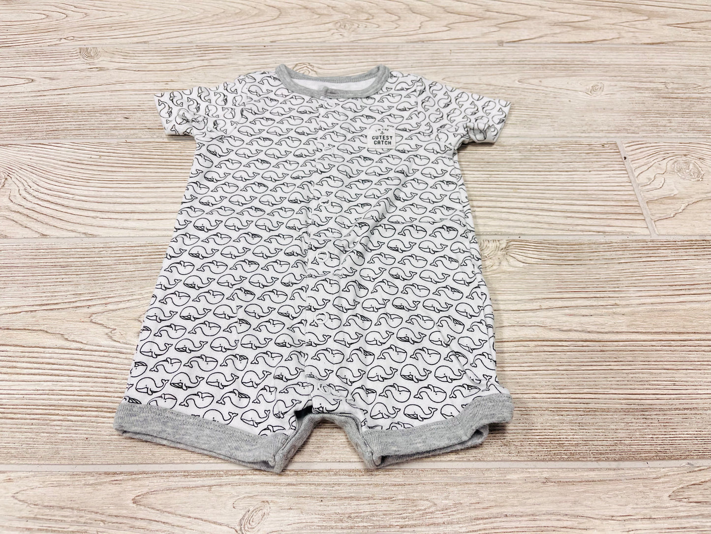 Simple Joys by Carter’s Whale Print Button Down Romper