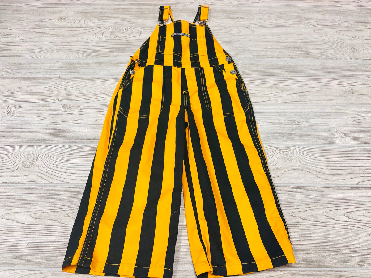 Game Bibs Black and Gold Overalls