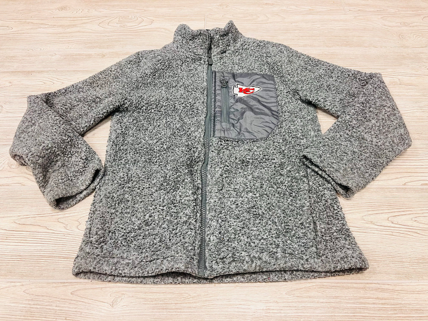 Girls NFL Team Apparel Kansas City Chiefs Zip Up Sherpa Jacket
