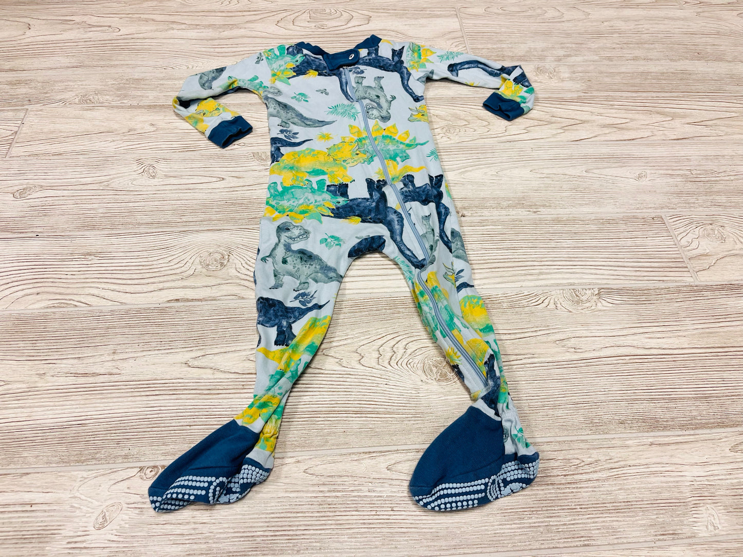 Burt’s Bees Dinosaur Print Zip Up Pajama