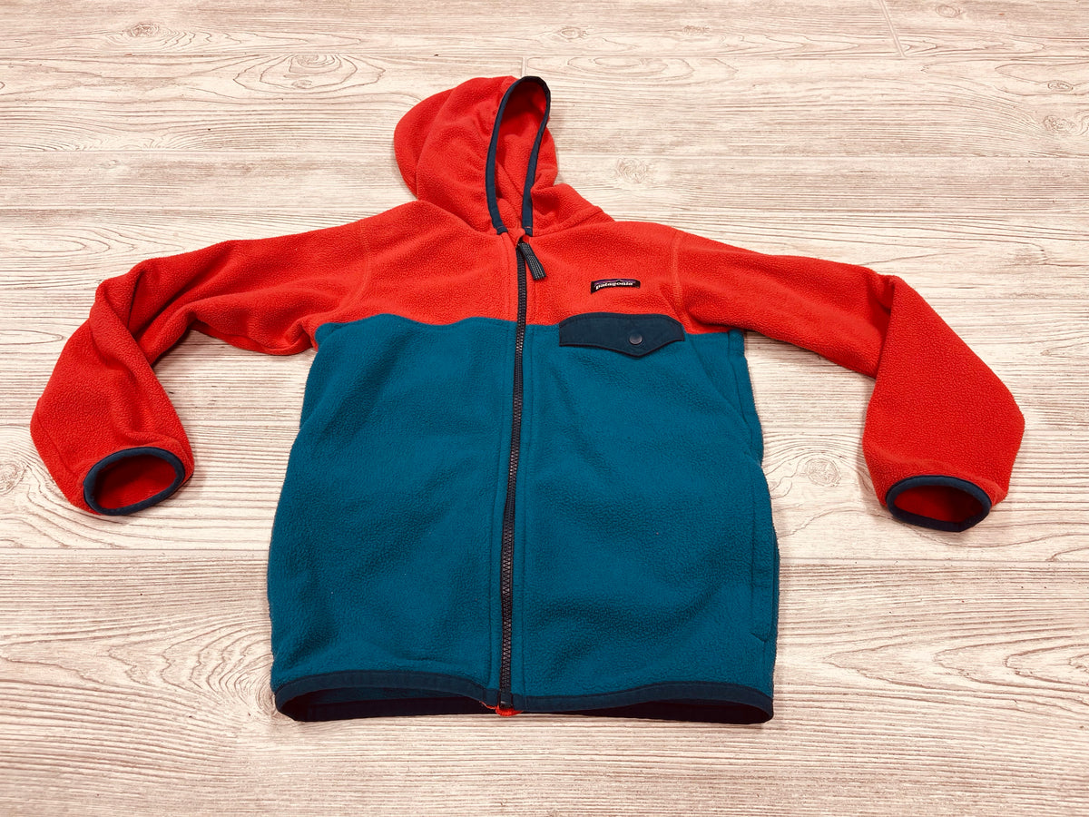 Patagonia Boys Hooded Zip Up Fleece Jacket