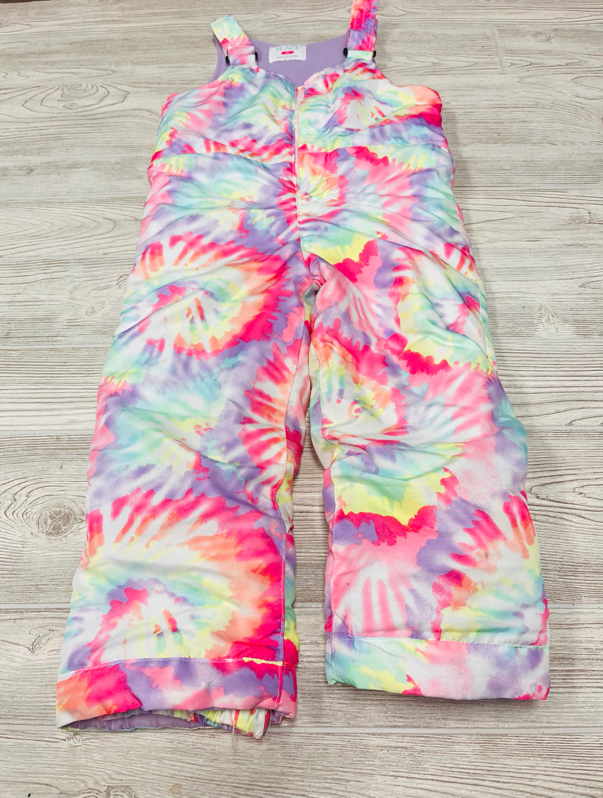 The Children’s Place Girls Tie Dye Winter Coat and Snowbibs Set