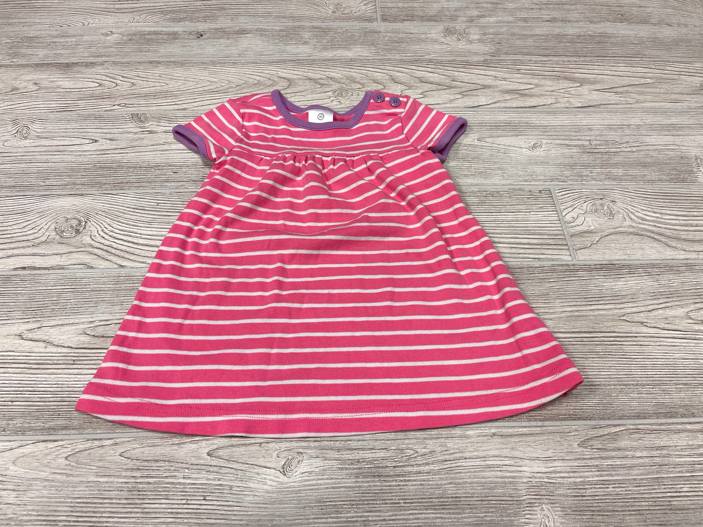 HannaAndersson Striped Short Sleeve Dress