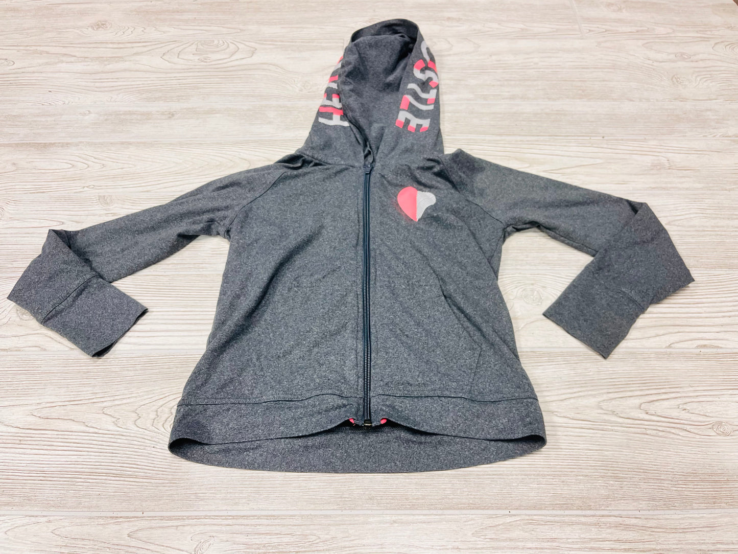 Rumi + Ryder “Heart & Hustle” Athletic Hooded Zip Up Long Sleeve Shirt