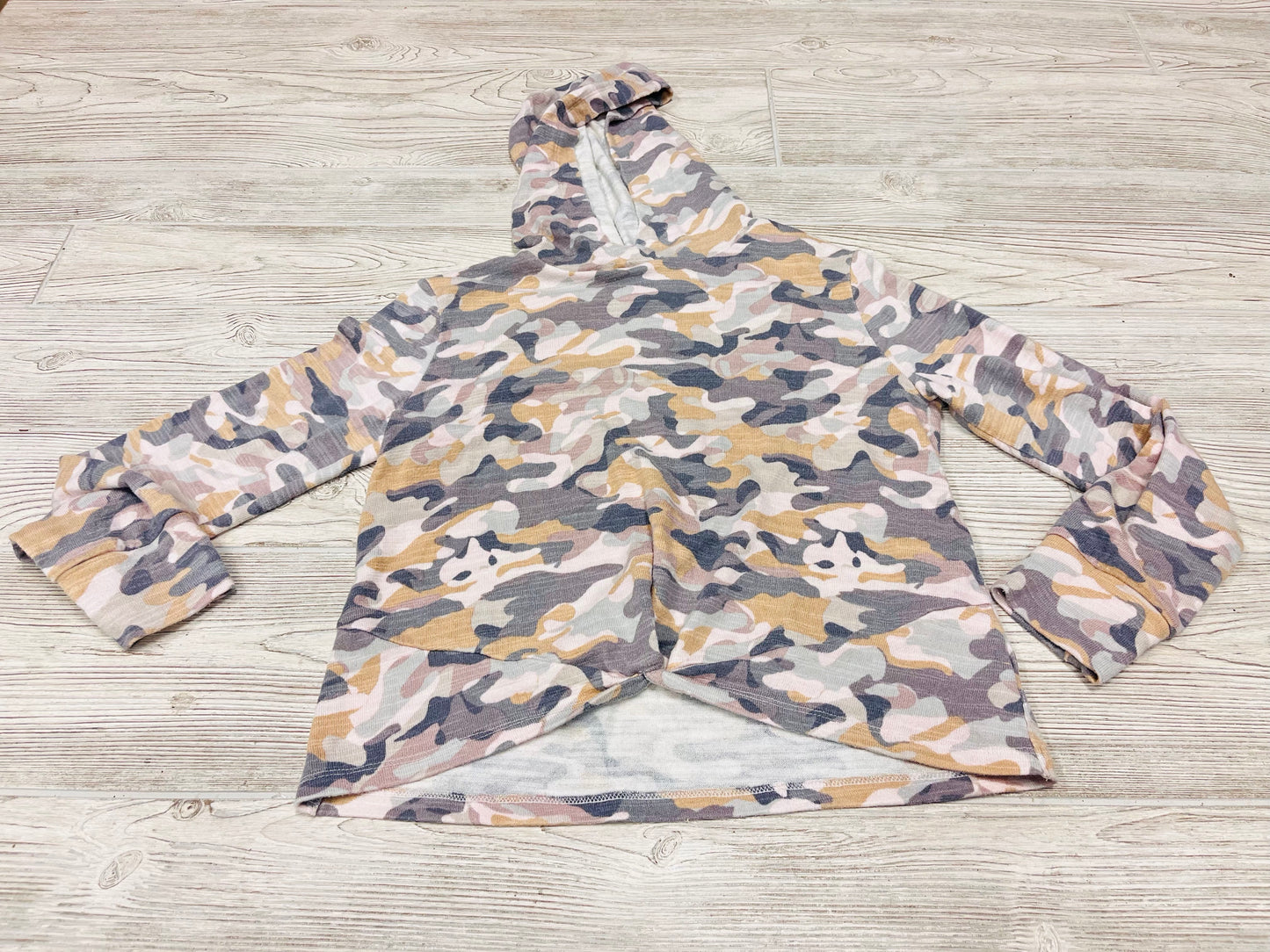 Old Navy Hooded Camouflage Long Sleeve Shirt