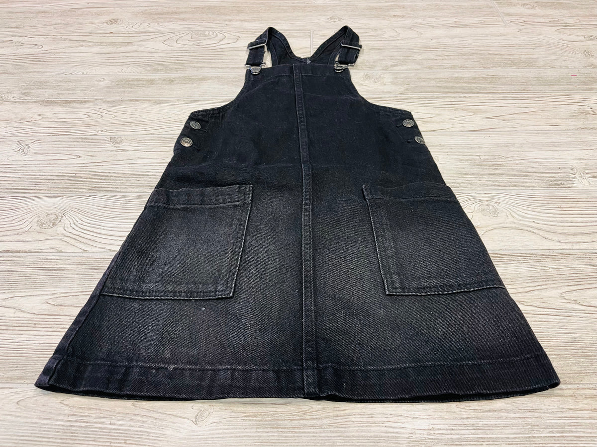 Cat & Jack Black Denim Overall Dress
