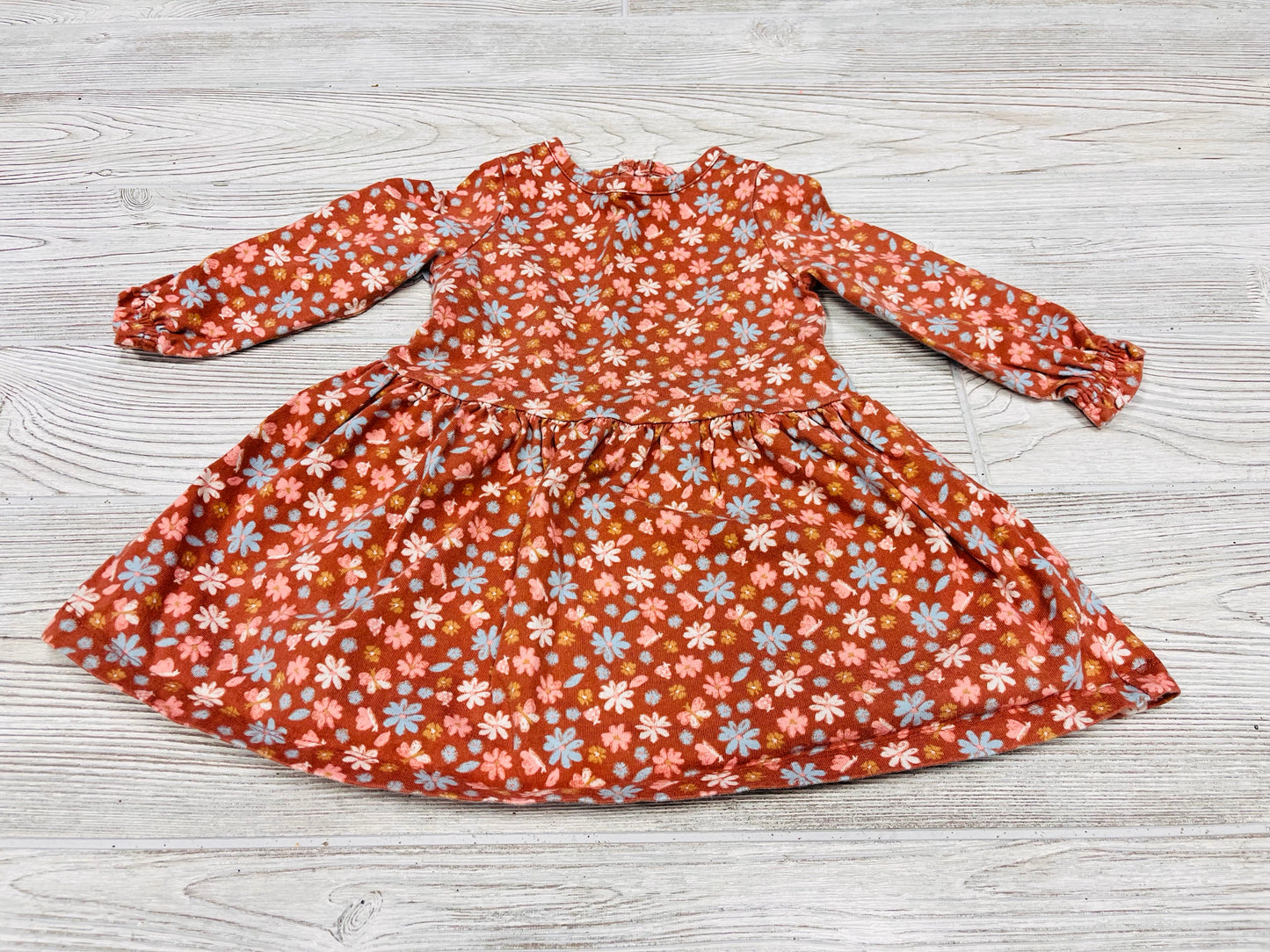 Carter’s Flower Print Long Sleeve Dress