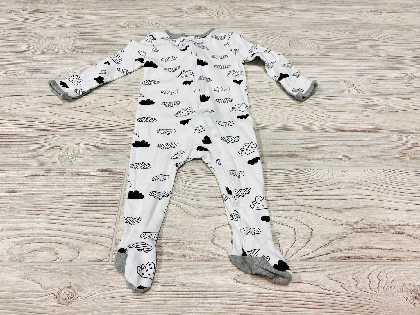 Cloud Island Cloud Print Zip Up Pajama