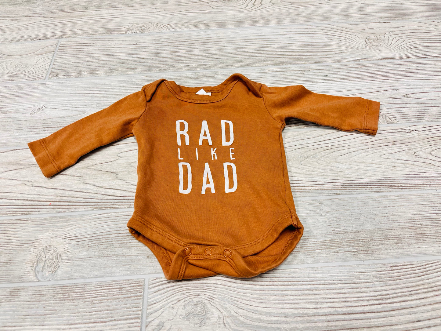 “Rad Like Dad” Long Sleeve Onesie