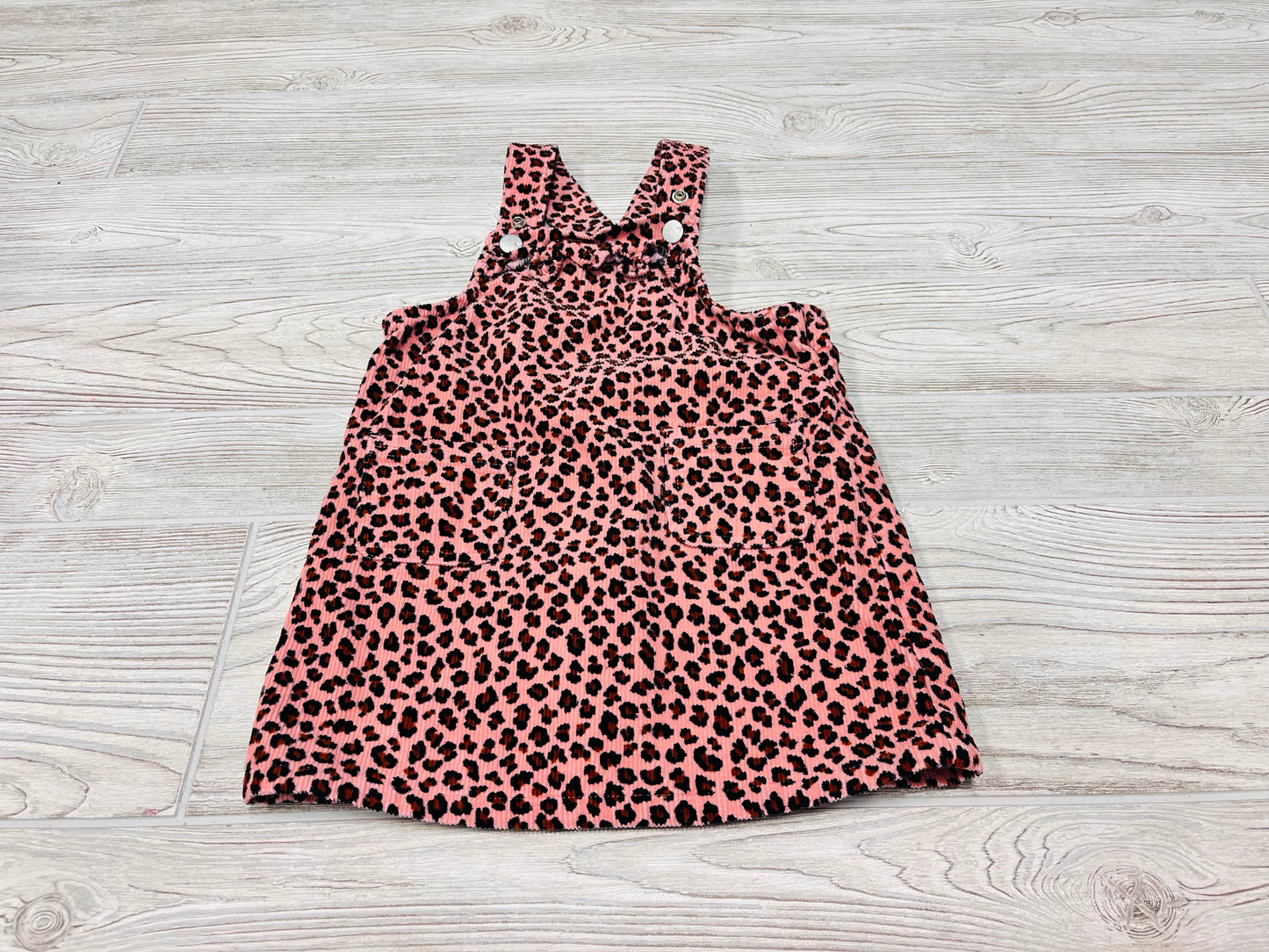 The Children’s Place Leopard Print Corduroy Overall Dress