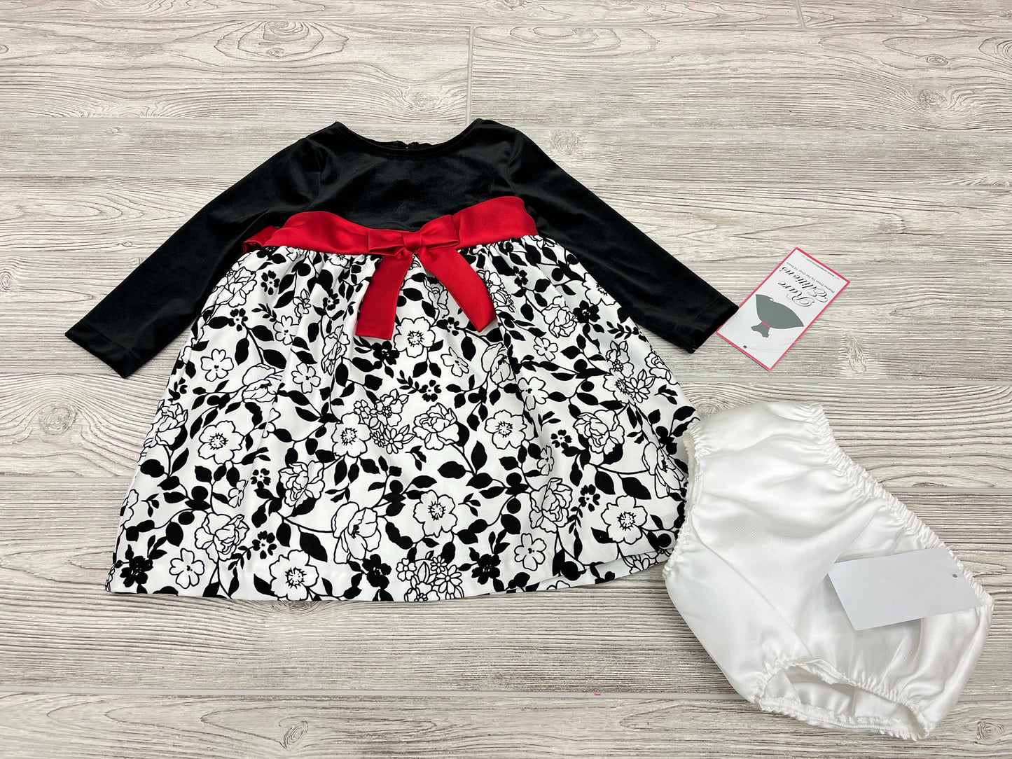 Rare Editions Holiday Dress with Bloomers