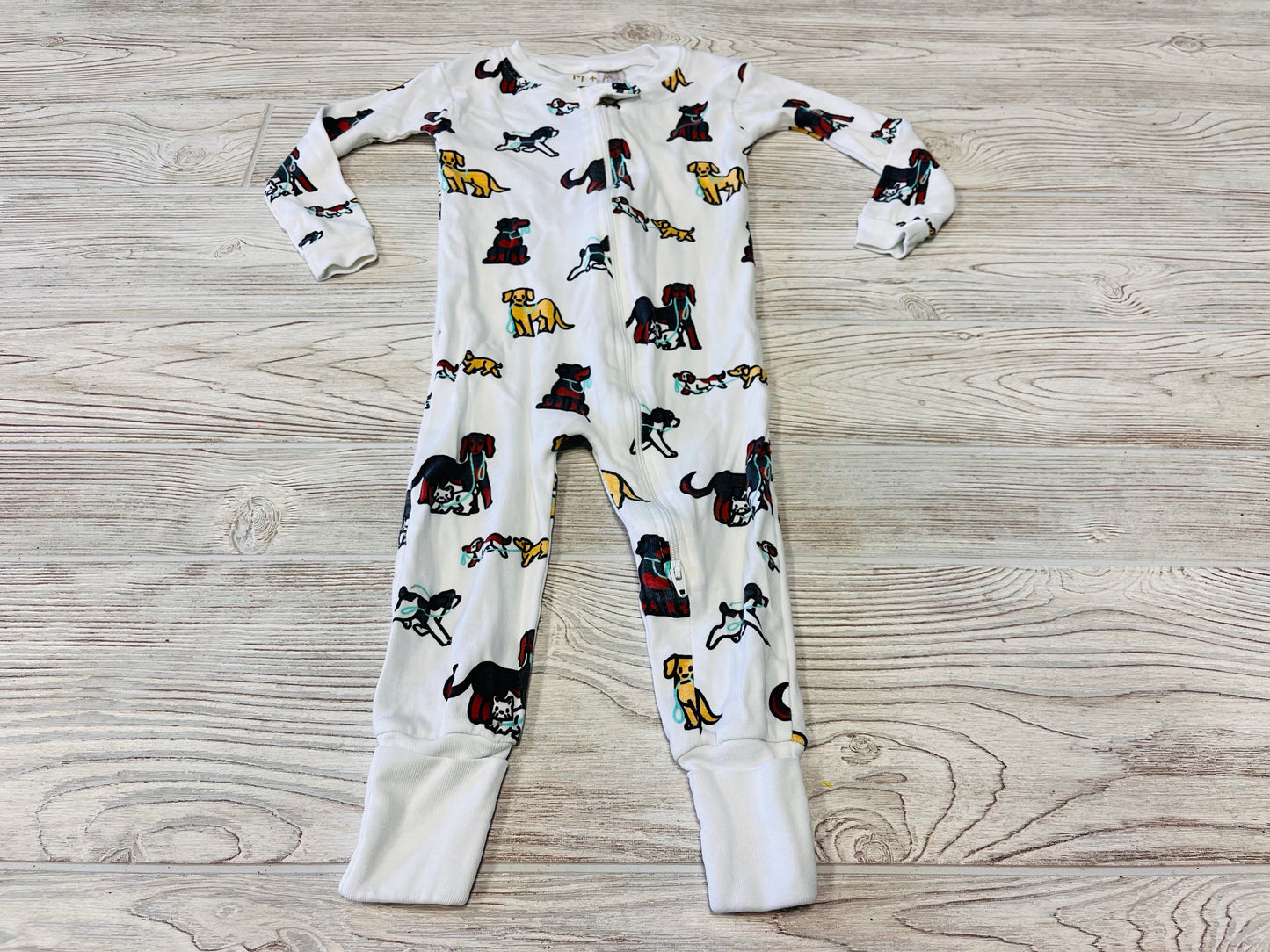 Monica + Andy Dog Print Zip Up Pajama