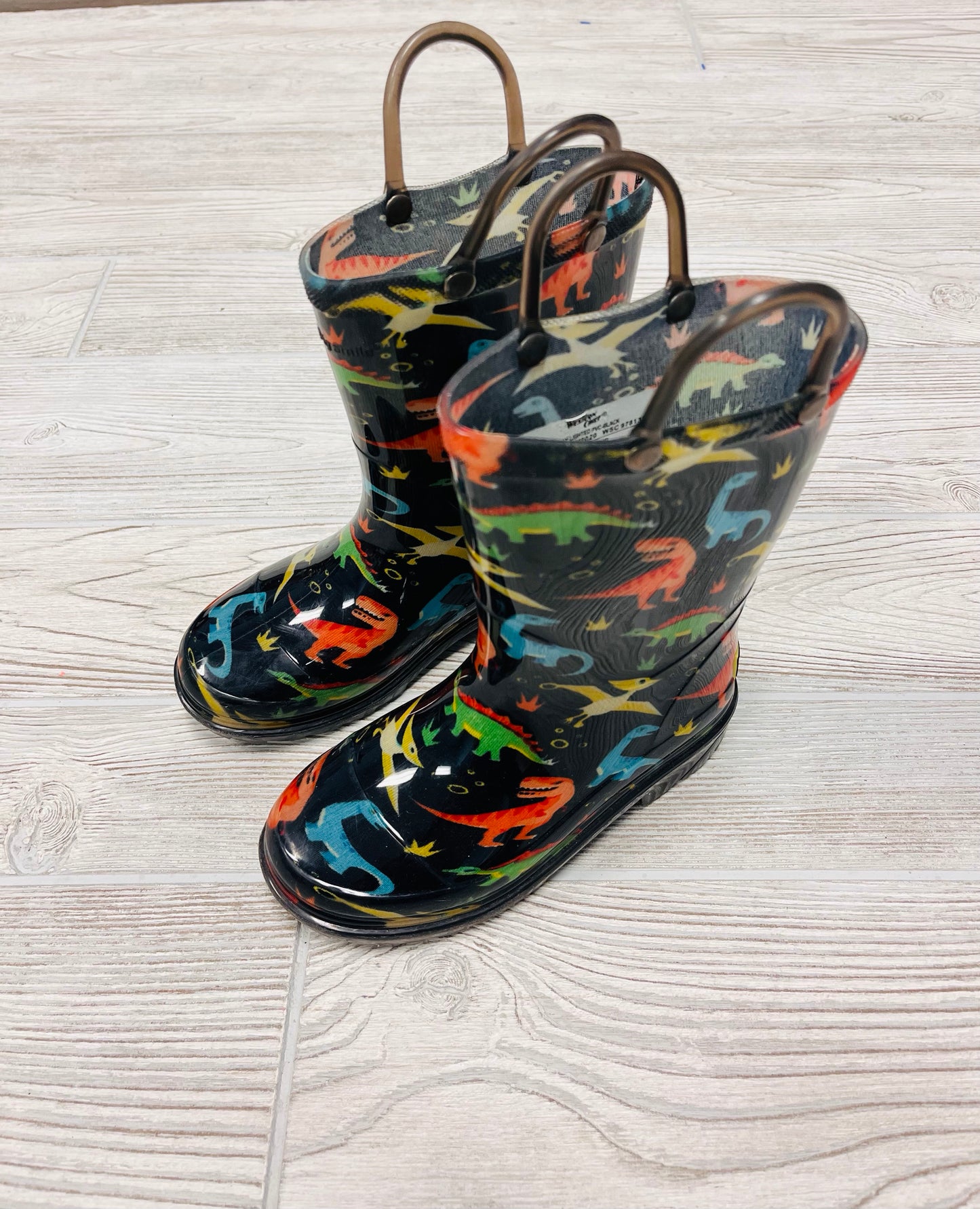 Western Chief Dinosaur Print Light Up Rain Boots