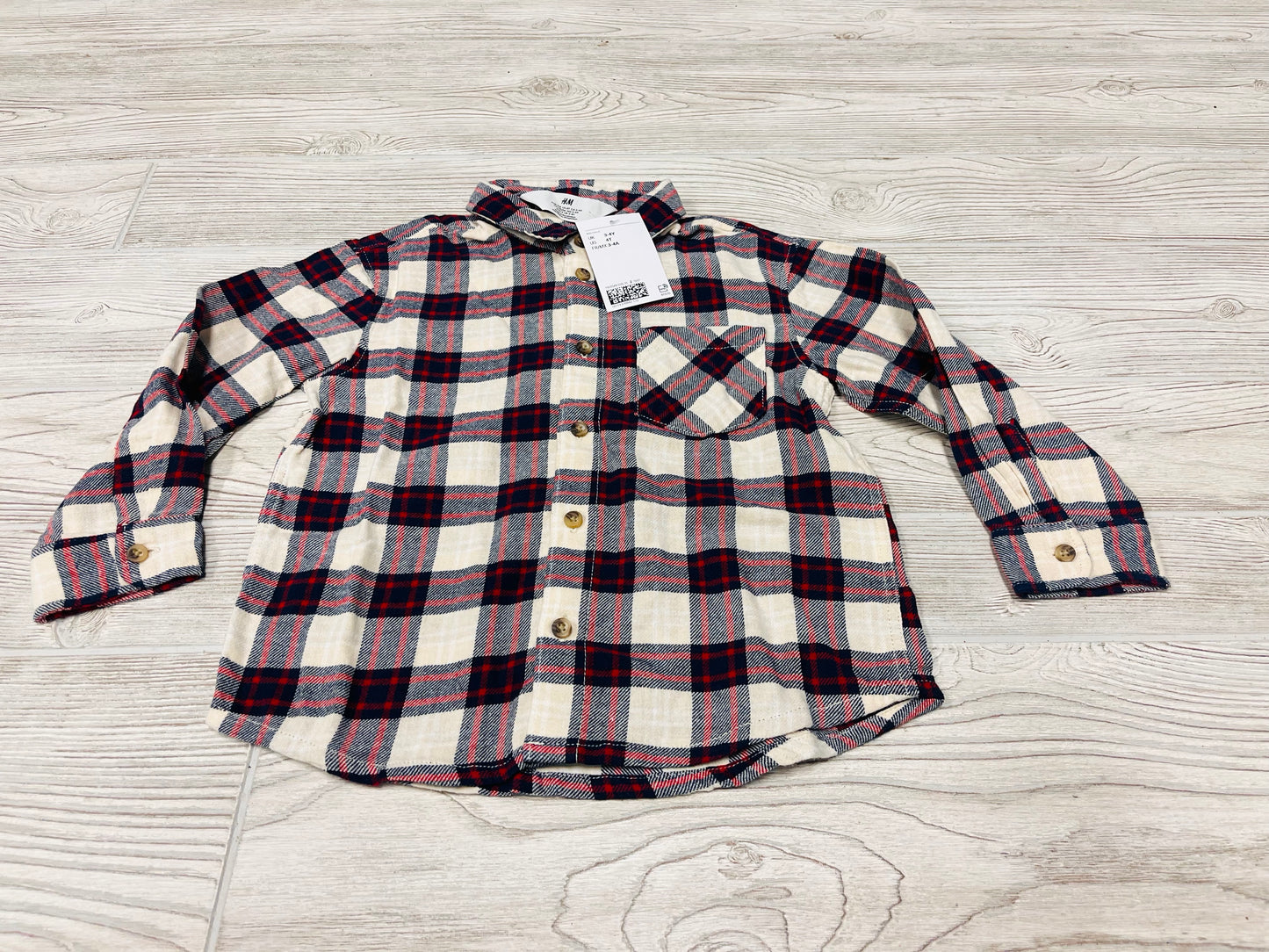 H&M Flannel Long Sleeve Button Down Shirt