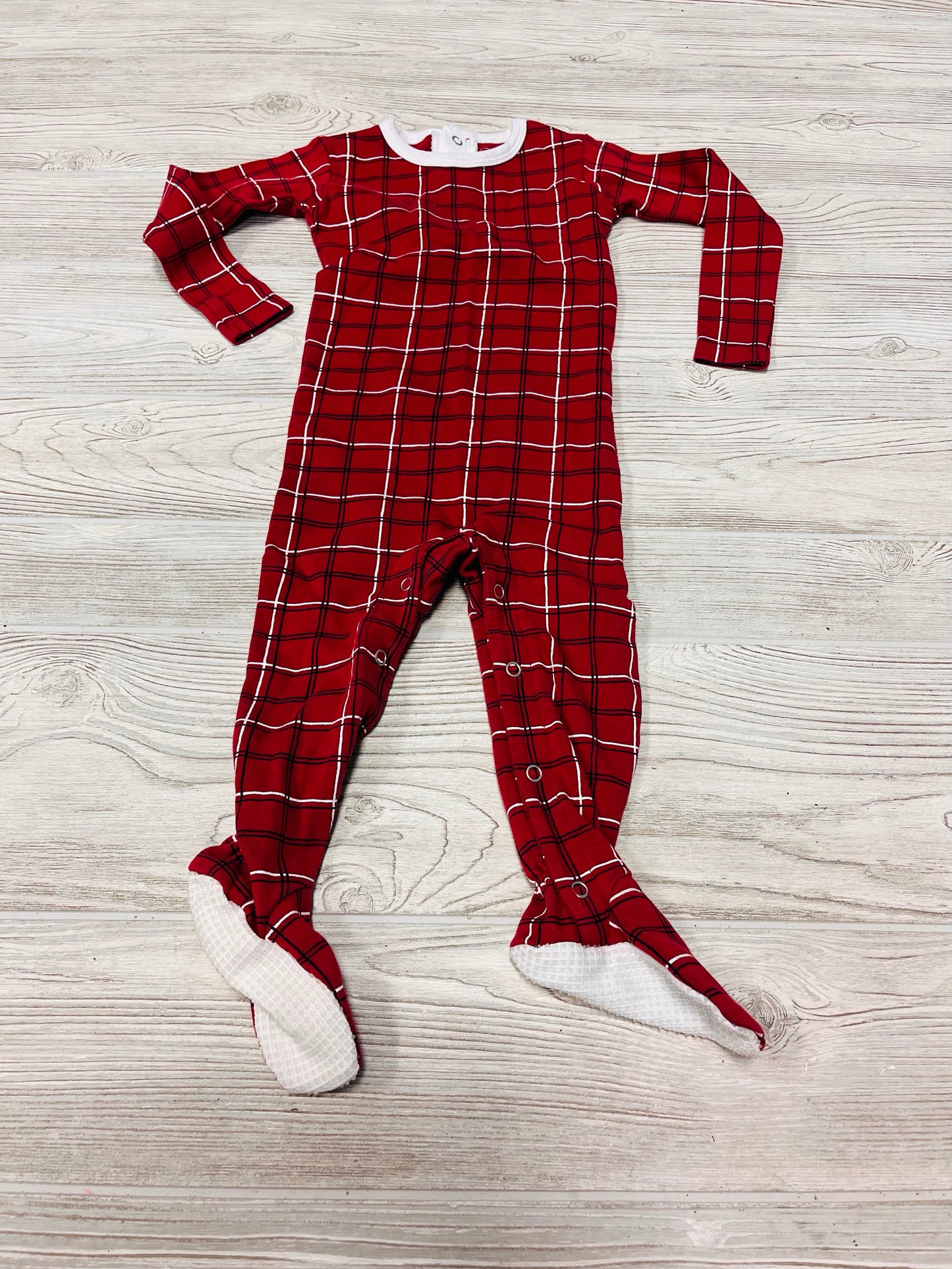 L’oved Baby Checkered Holiday Footie