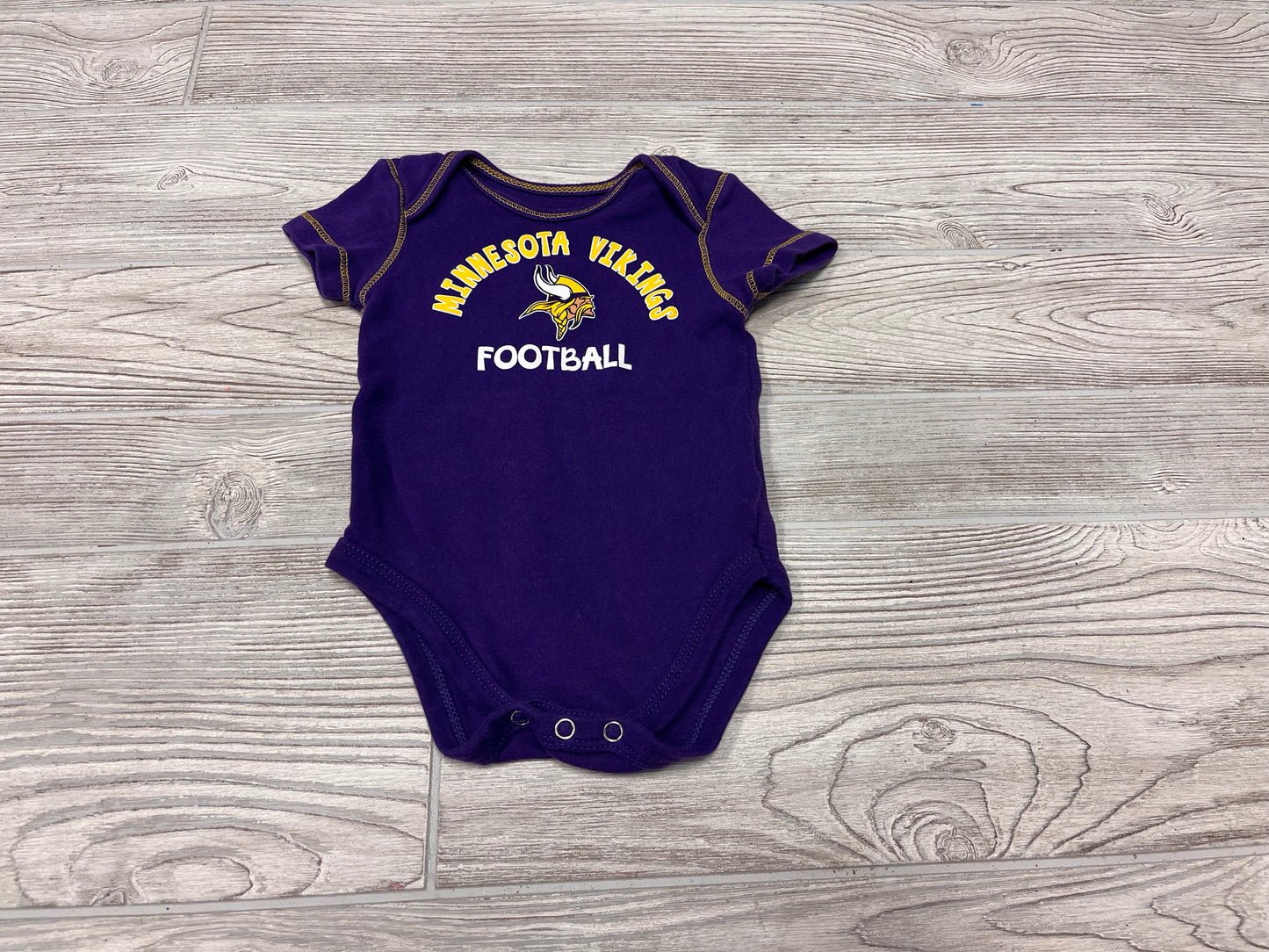 NFL Team Apparel Minnesota Vikings Football Short Sleeve Onesie