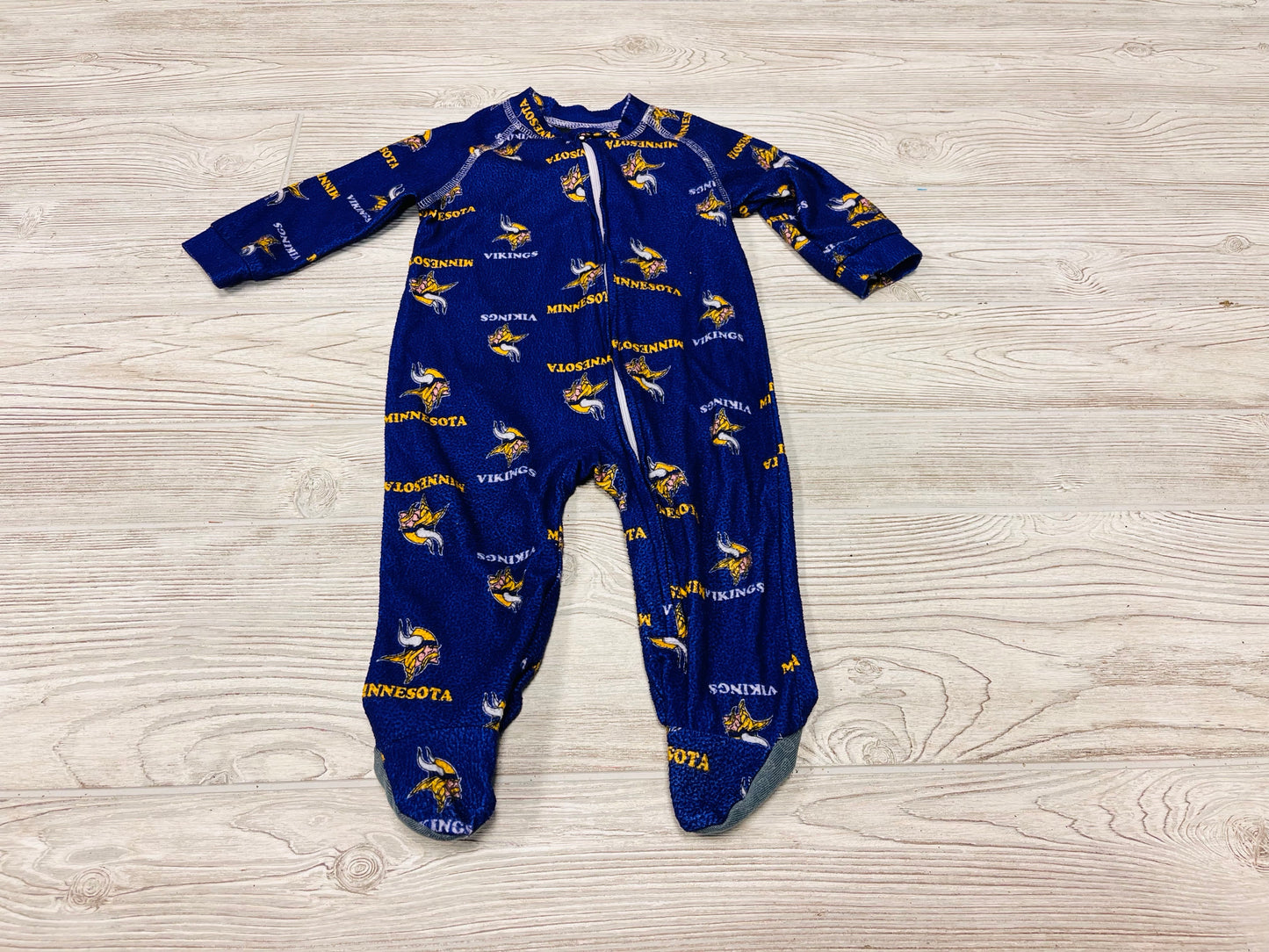 NFL Team Apparel Minnesota Vikings Zip Up Pajama