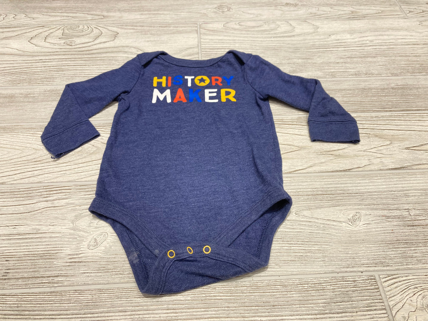 Cat & Jack “History Maker” Long Sleeve Onesie