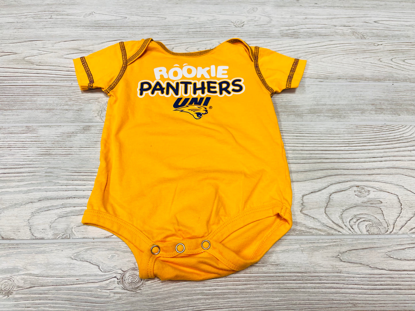 Team Athletics “Rookie Panthers UNI” Short Sleeve Onesie
