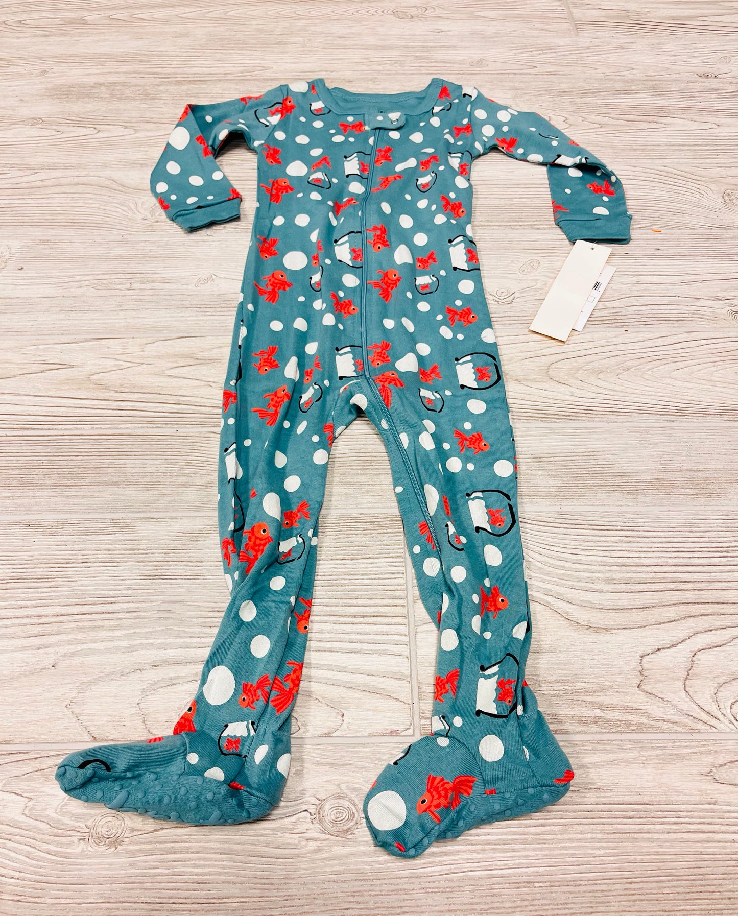 Leveret Fish Print Zip Up Pajama