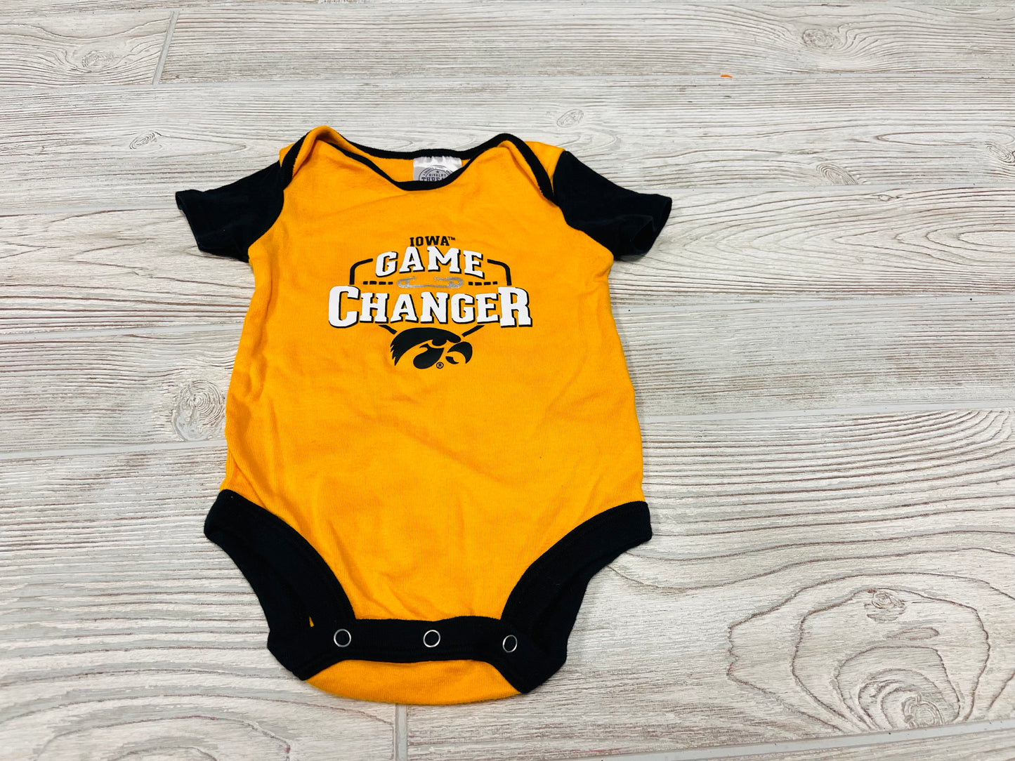 Rivalry Threads Iowa Hawkeyes “Game Changer” Short Sleeve Onesie