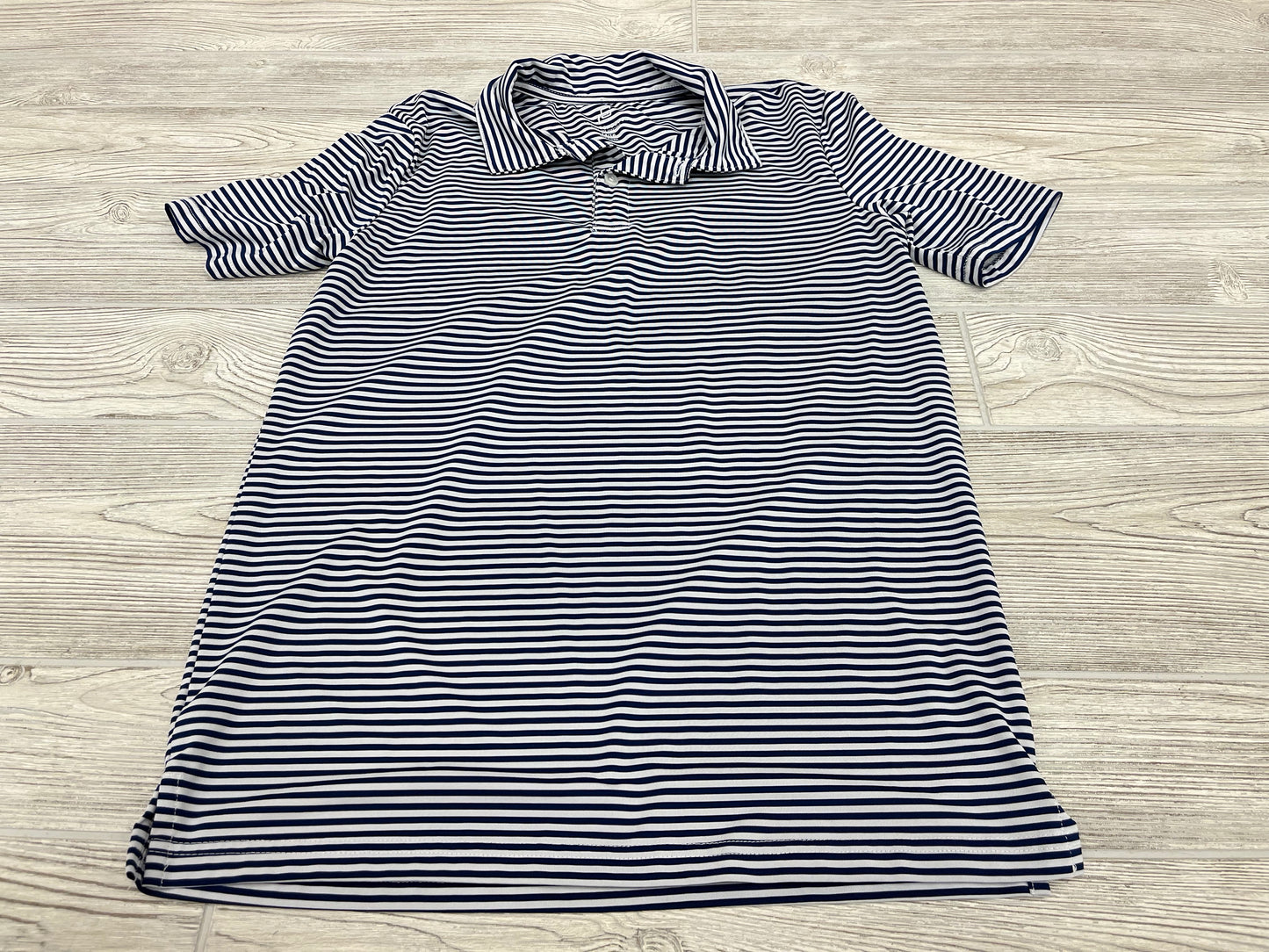 The Class Club Striped Athletic Short Sleeve Polo Shirt