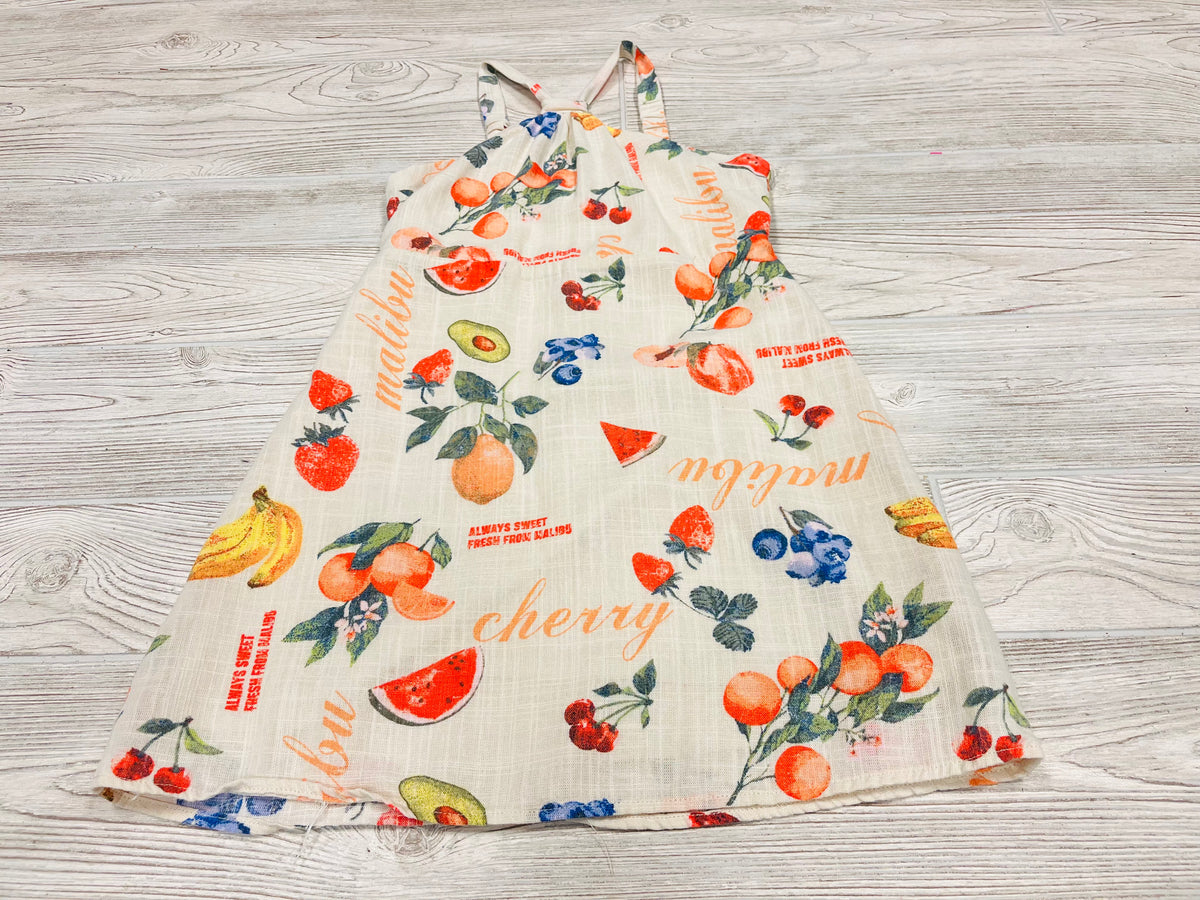 Art Class Fruit Print Summer Dress