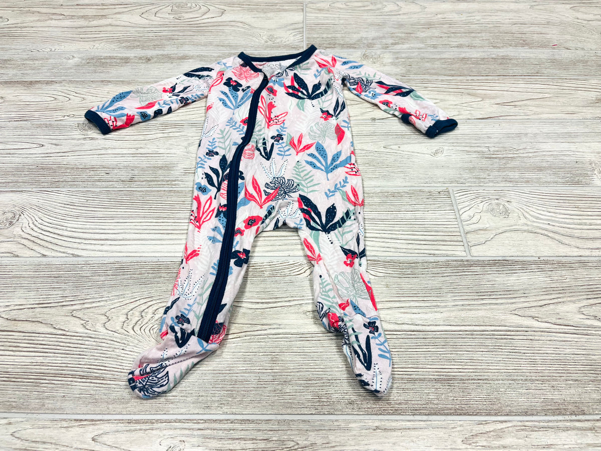 Bestaroo Floral Print Zip Up Bamboo Pajama