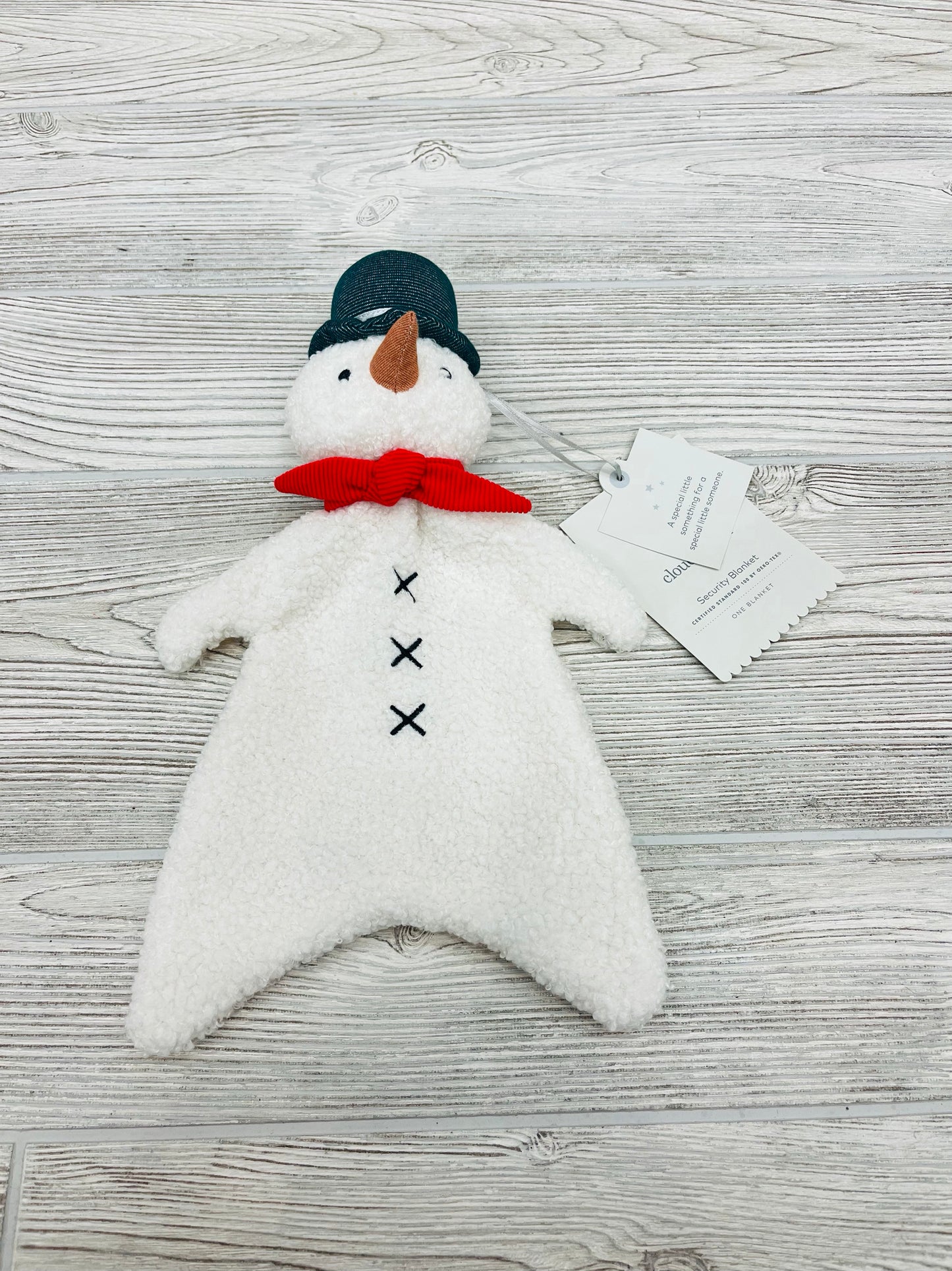 Cloud Island Snowman Security Blanket