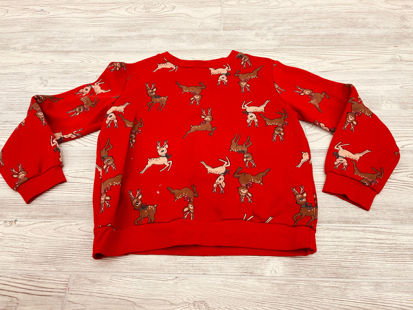 H&M Girls Reindeer Print Sweatshirt