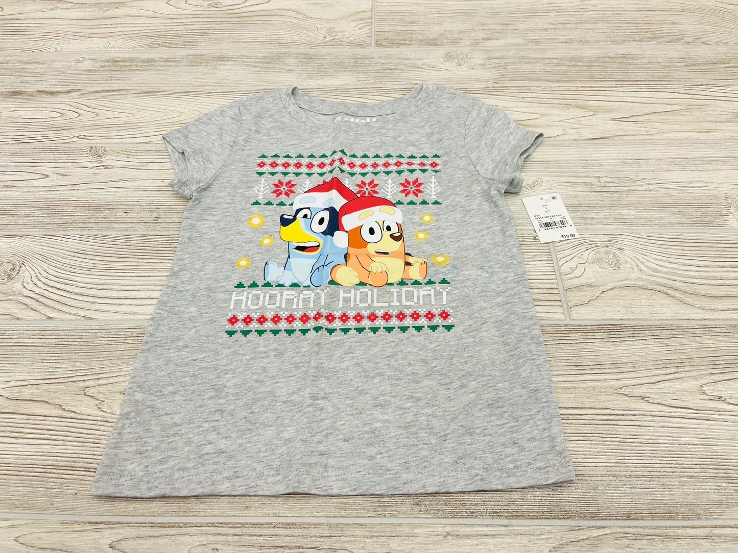 Bluey “Hooray Holiday” Girls Short Sleeve Shirt