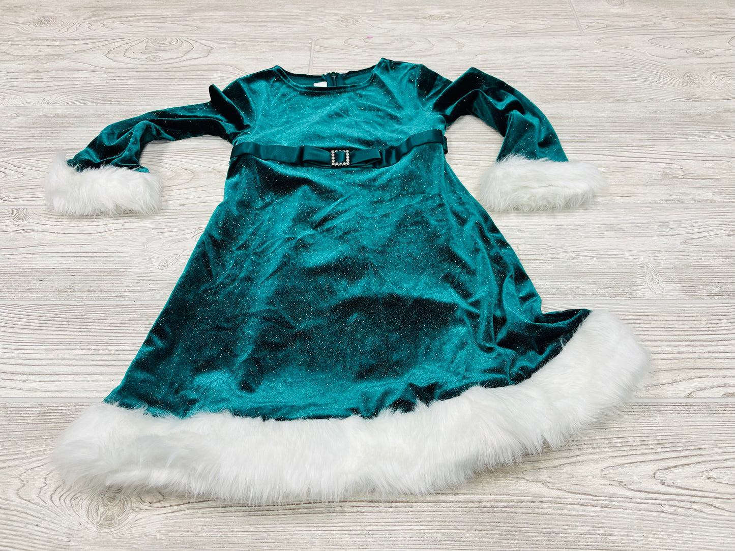 Bonnie Jean Santa Dress - Green