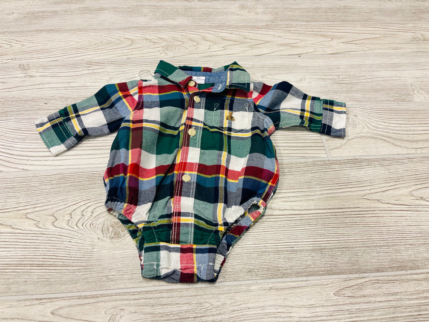 GAP Long Sleeve Button Down Onesie