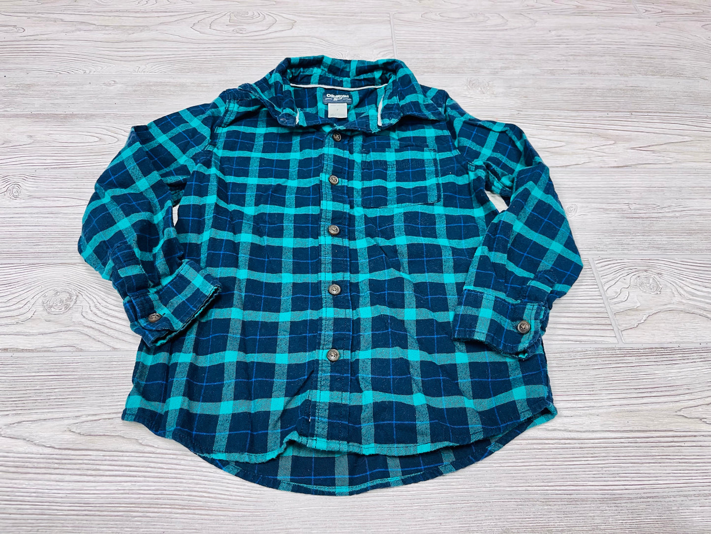 OshKosh Flannel Button Down Long Sleeve Shirt