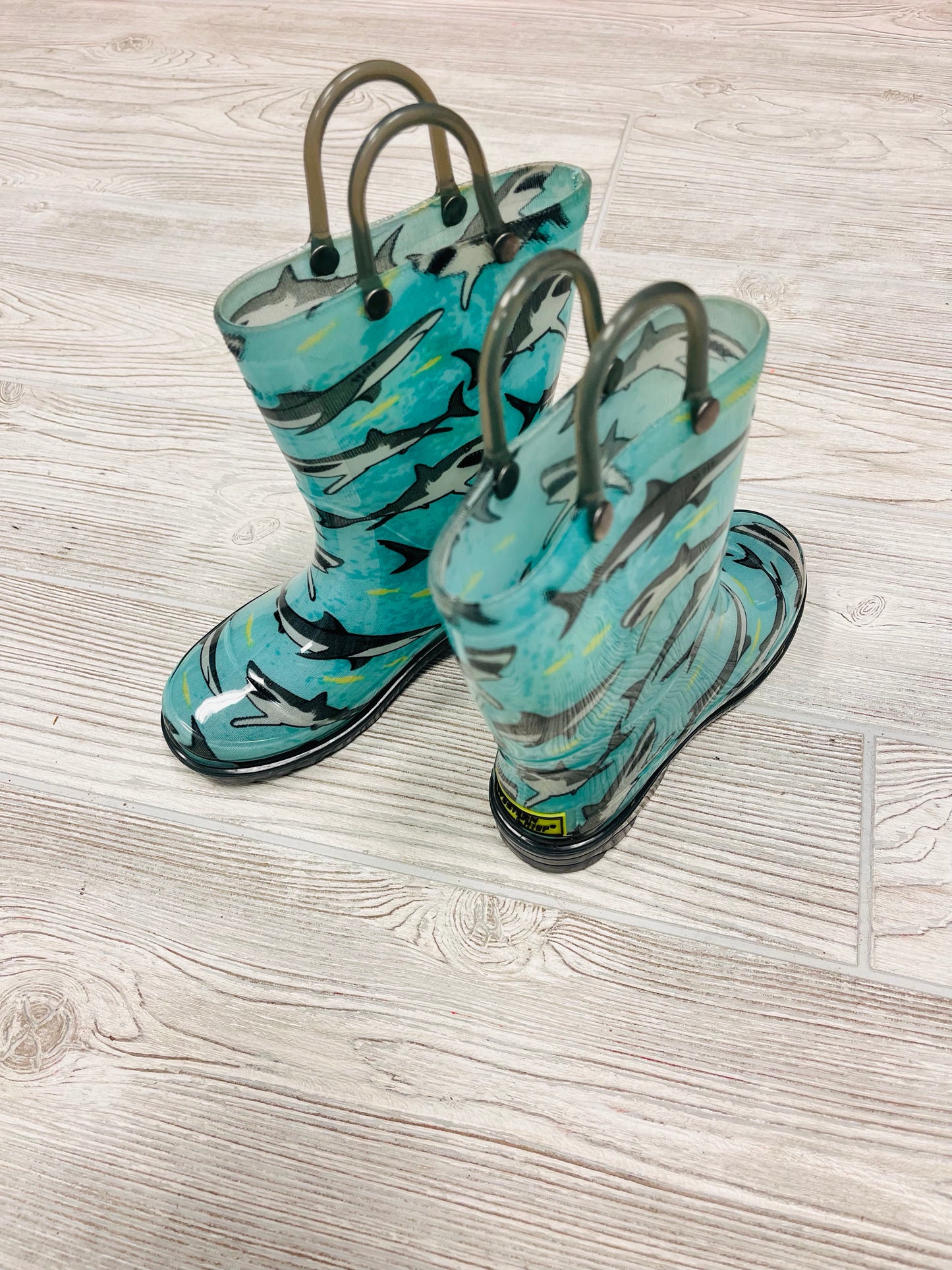 Western Chief Shark Print Light Up Rain Boots