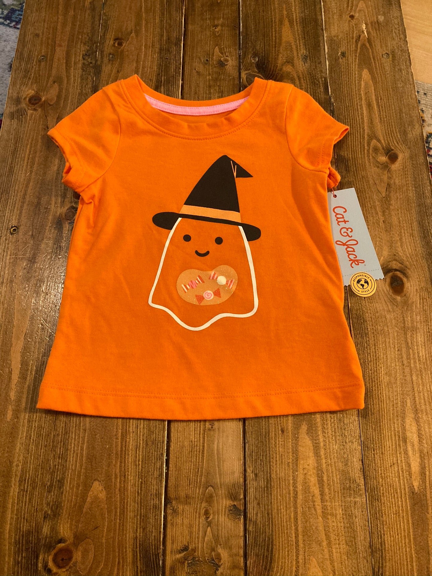 Cat & Jack Candy Corn Short Sleeve Shirt
