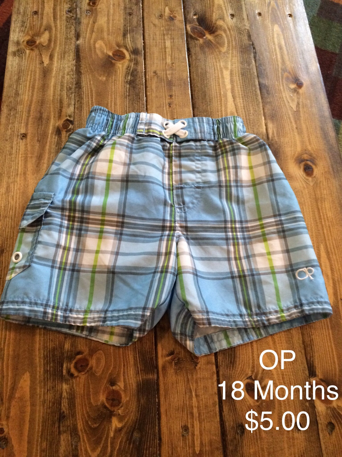 OP Plaid Swimtrunks