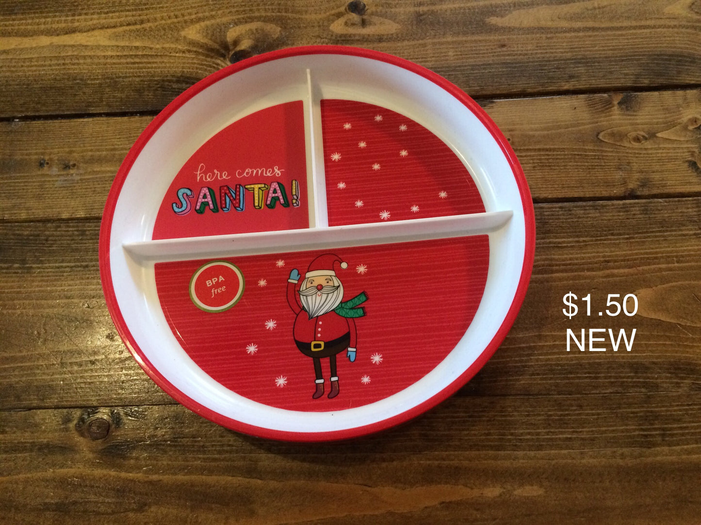 Target “Here Comes Santa” Divided Plate