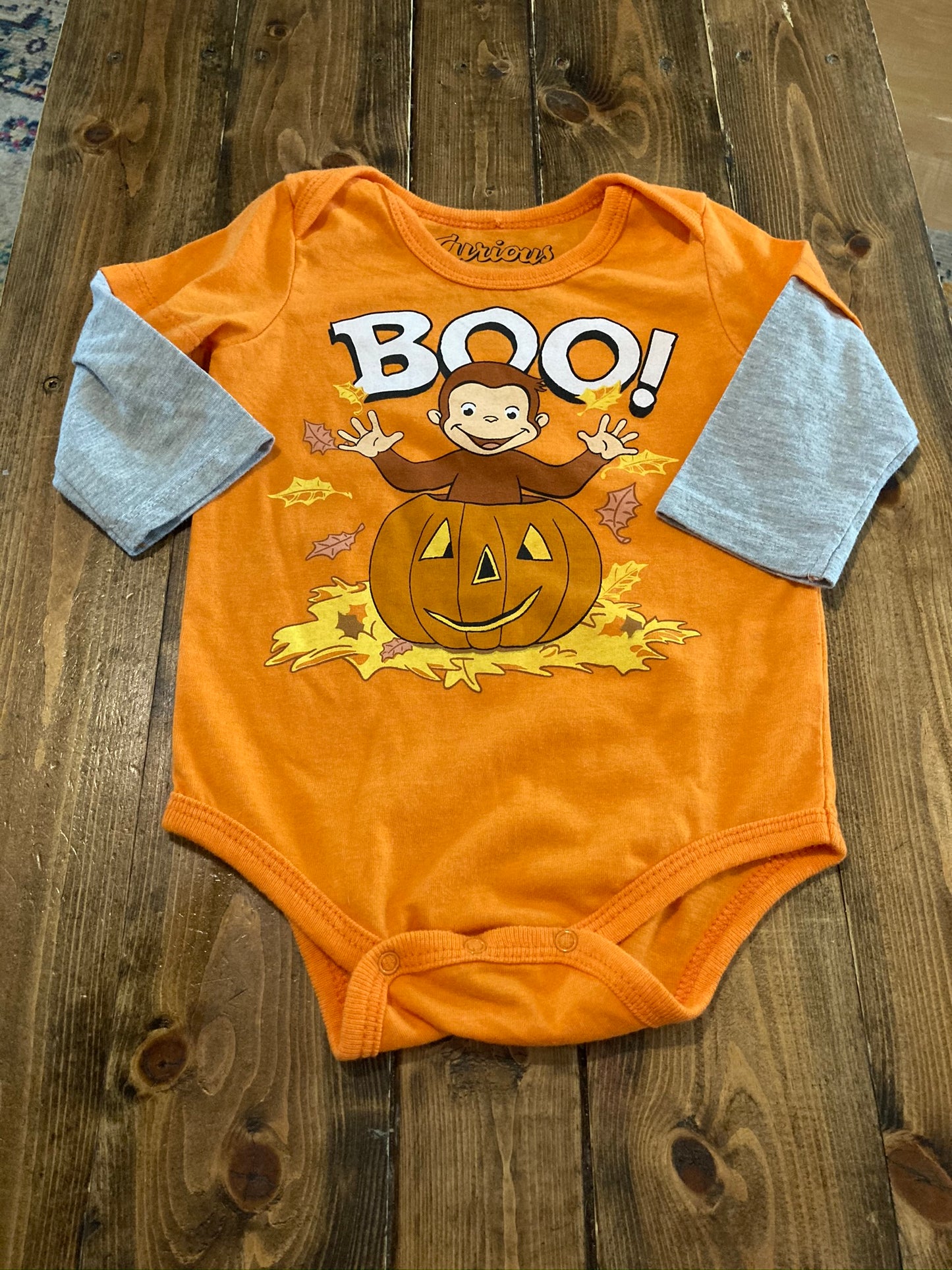 Curious George “BOO!” Long Sleeve Onesie