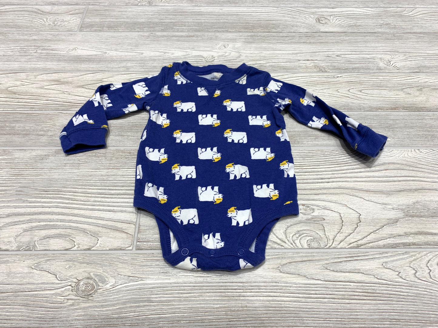 Carter’s Polar Bear Print Long Sleeve Onesie