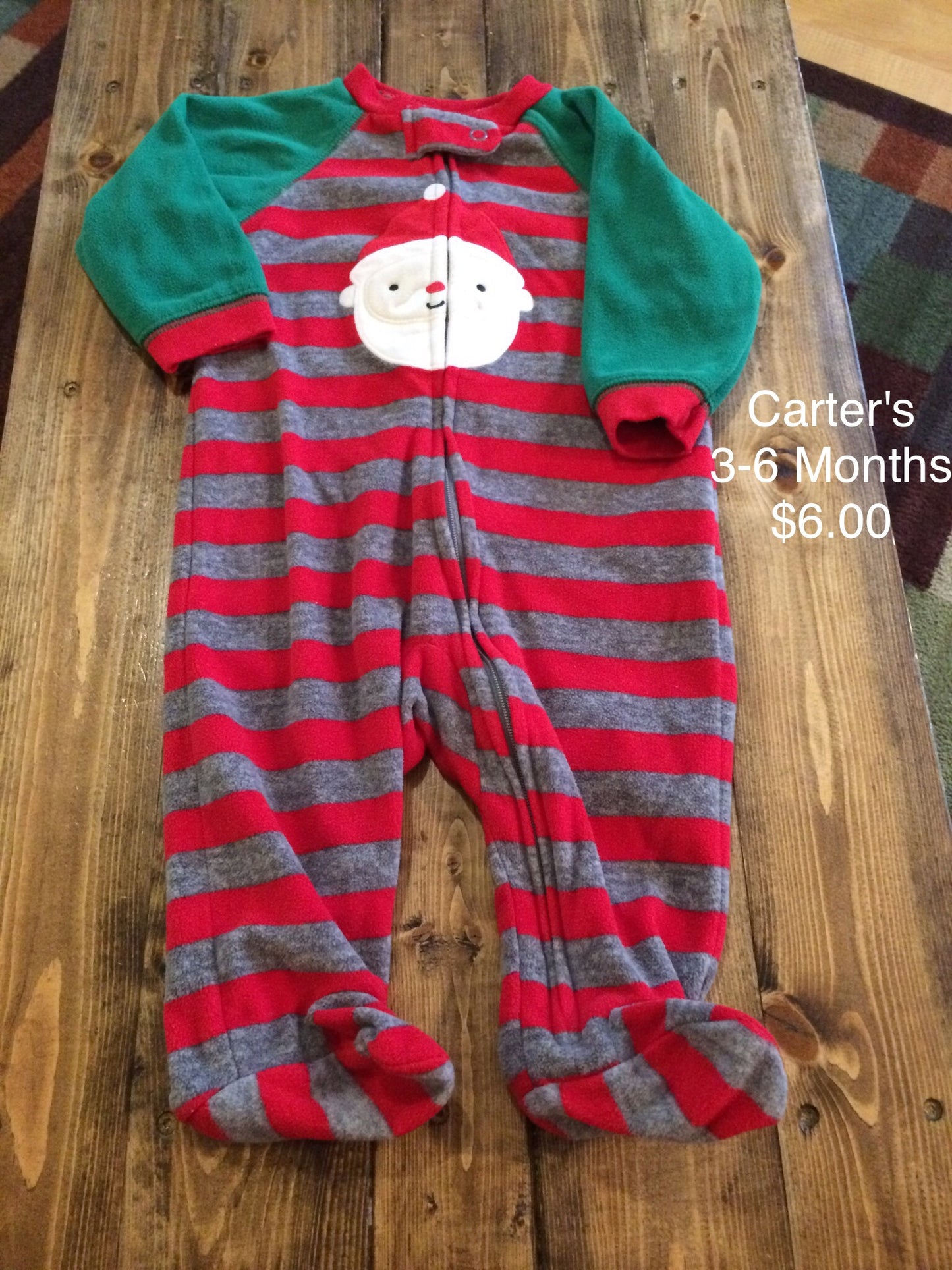 Carter’s Santa Zip Up Fleece Pajama