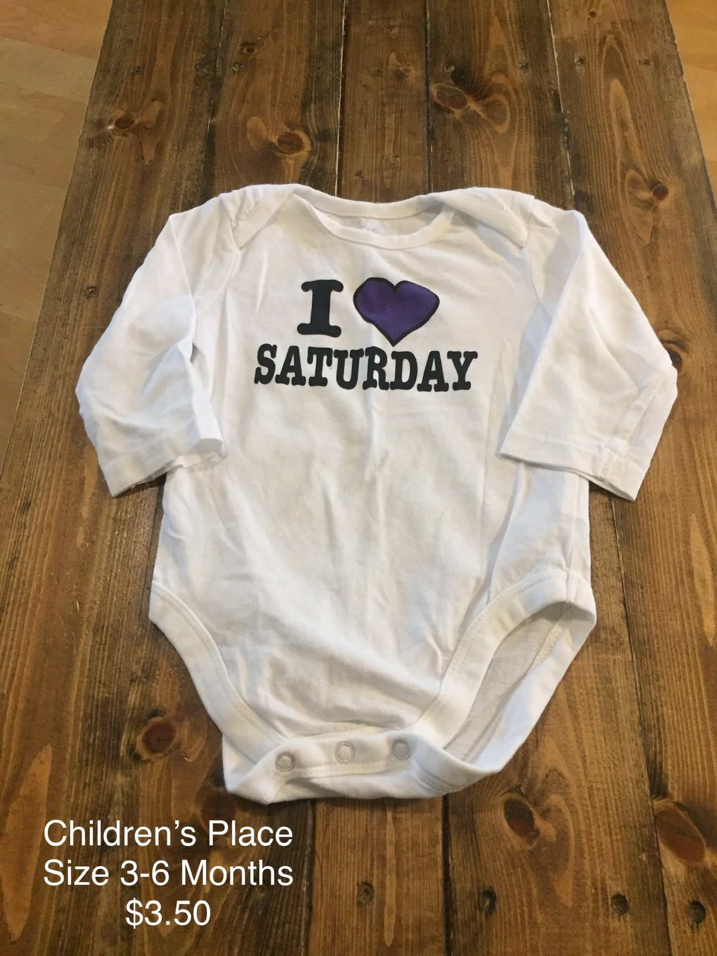 Children’s Place “I Heart Saturday” Onesie