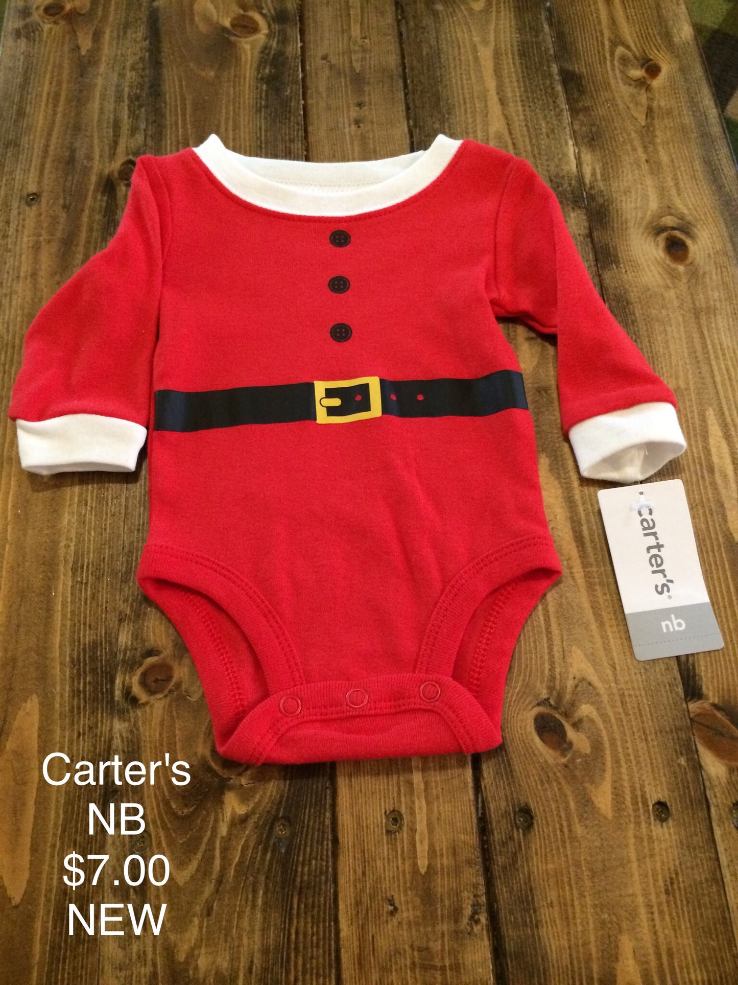 Carter’s Santa Suit Long Sleeve Onesie