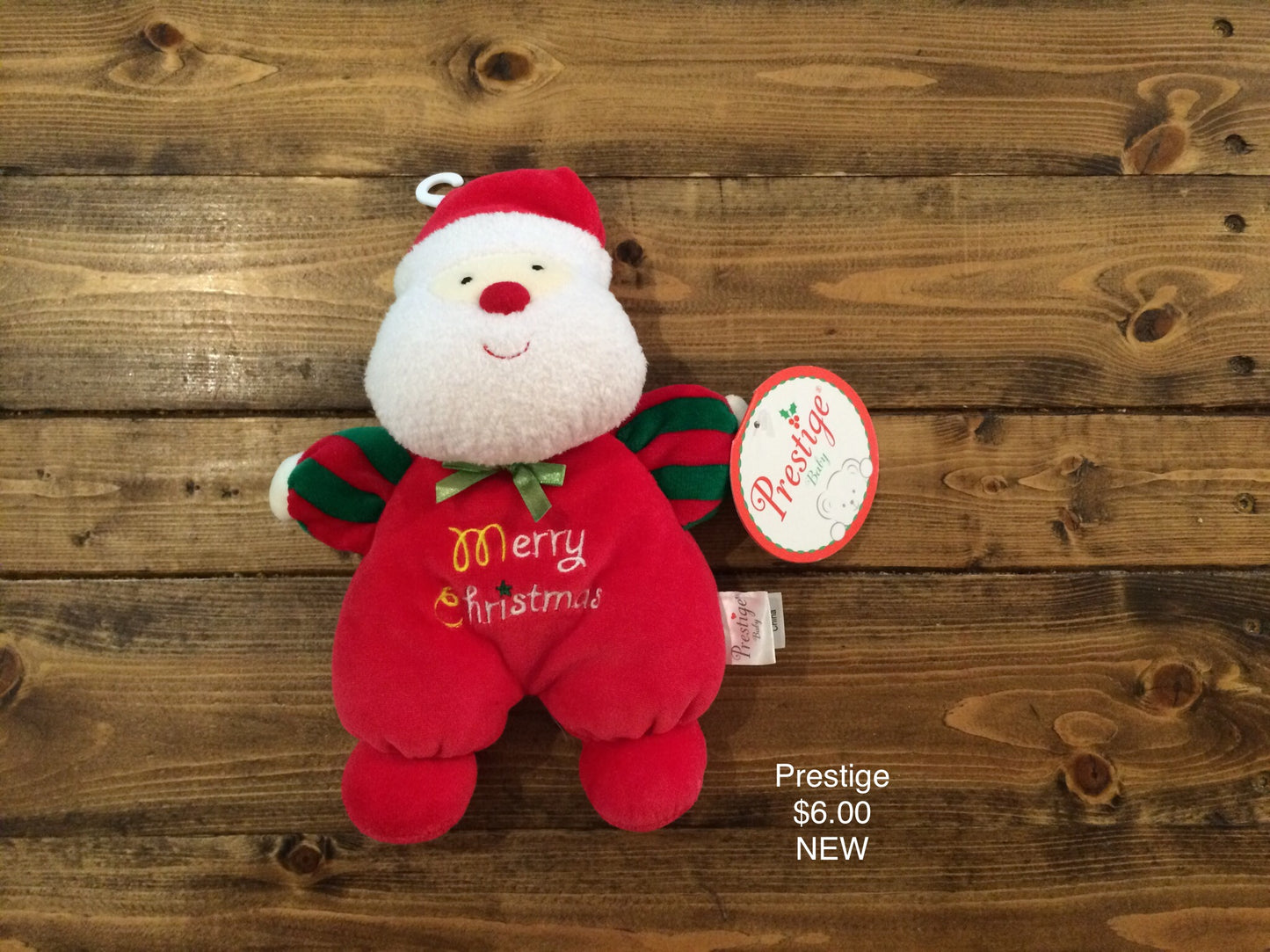 Prestige Baby Santa Plush Doll Rattle